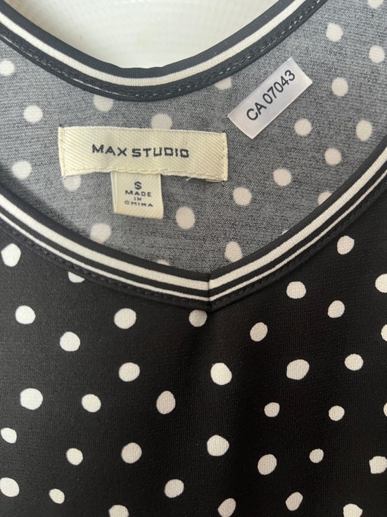 Max Studio Black and White Polka Dot Sleeveless Jumpsuit - Picture 2 of 8